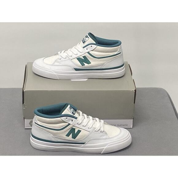 New Balance Franky Villani x Numeric 417 Shoes Size 9 White Vintage Teal - Picture 2 of 6